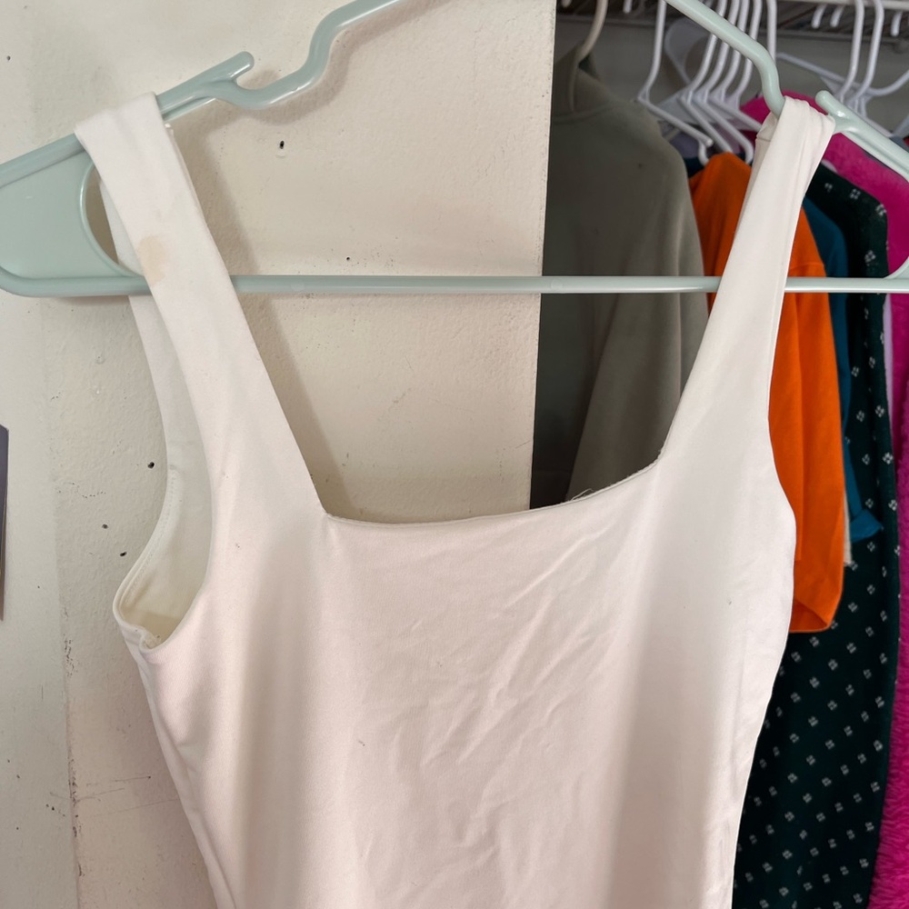 White Sleeveless Top